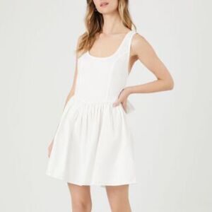 Forever 21 Poplin Tie-Back A-Line Mini Dress